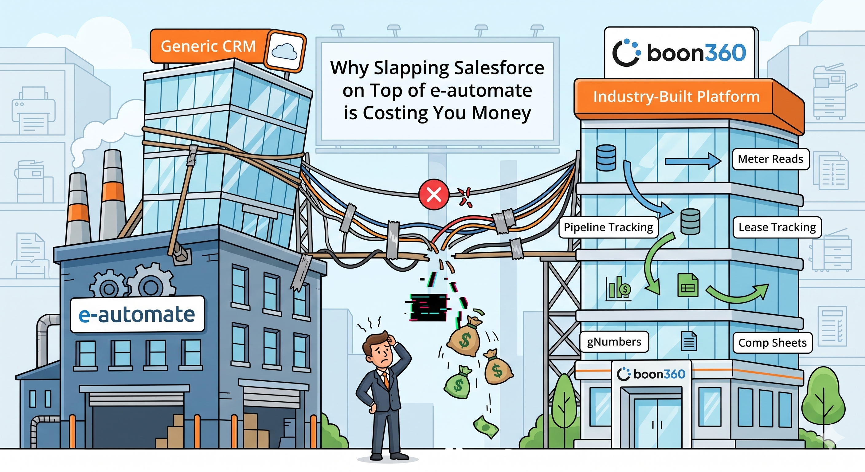 Why Slapping Salesforce on Top of e-automate is Costing You Money